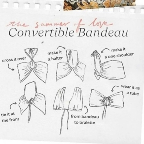 NWT Free People Summer of Love Convertible Bandeau Top Size small - Picture 5 of 5